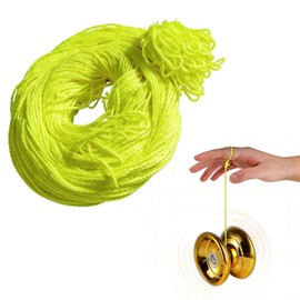 Yoyo String Strings, Set of 100, Fluorescent Yellow, Competition, Replacement Strings, Practice, Maintenance Supplies, Beginners and Professionals, 41.3 inches (105 cm)