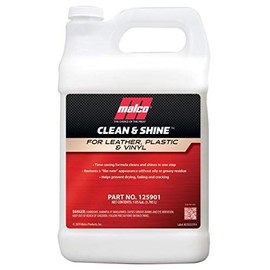 Malco Clean & Shine Interior Car Cleaner and Dressing – Restore Leather, Plastic and Vinyl Surfaces in Your Vehicle/Clean, Condition and Protect in 1 Simple Step / 1 Gallon (125901)