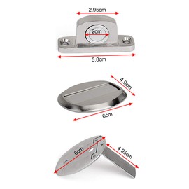 PHOEWON Metal Door Stop Magnetic No Drilling Stainless Steel Door Stop - Floor, Door Holder