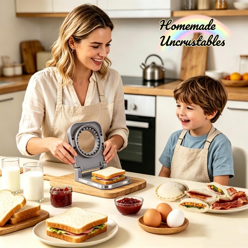 BANIC Upgraded Uncrustable Sandwich Cutter and Sealer,Circle Shape Large