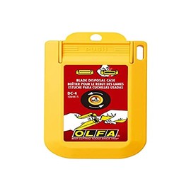 OLFA Mountable Blade Disposal Can (DC-4) - Blade Bank Container w/ Mounting Hole Quickly & Safely Disposes & Stores Snap-Off Utility Knife Blades, Perfect for Construction, Warehouses, Work Sites