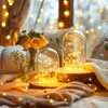 Minetom Fairy Lights Plug in, 33Ft 100 LEDs Waterproof Silver