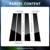 ACLONG Glossy Black Stainless Steel Pillar Posts Door Window Trim