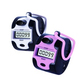 Digital Tally Counter Clicker Handheld 2 Pack Small Clicker Counters Manual Digital Lap Tracker Handheld Pitch 5-Digit Electronic Display Stitch Click Counter Number Counting for Row, People, Golf Lap