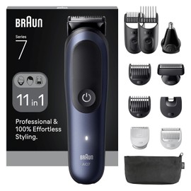 Braun 11in1 Grooming Kit | All-in-One Series 7 AIO7540 | Cordless | Number of length steps 14 | Black/Blue