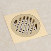 4x4 Inch Brass Square Anti-Odor Floor Drain, Hair Catcher for