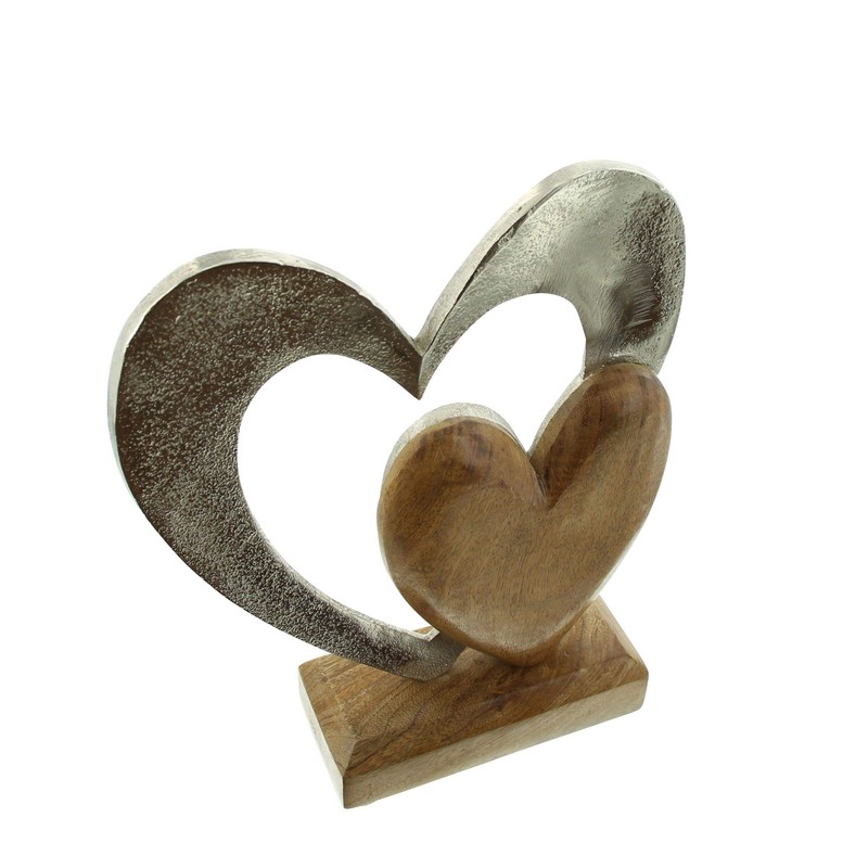 Wooden Decoration "Heart in Heart"