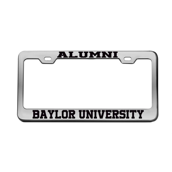 Alumni Baylor University Chrome License Plate Frame Tag Black