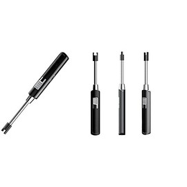 Electric Arc Lighter USB Rechargeable Flameless Lighter with Flexible Long Tube, Windproof Perfect for Stove Camping BBQ Party and More