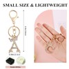 Fmeida Rhinestone Alphabet Keychain Initial Letter Keychains for Women Shining