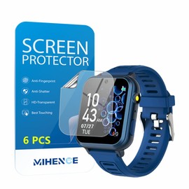 MIHENCE Screen Protector for S16 1.54 Inches Smart Watch, HD PET Protective Film Compatible for Phyulls S16 / Wiszodet S16 / Sedzofan S16 / Cosjoype S16 / Smart Watch [6PCS]