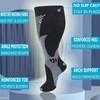Cheeroyal 6 Pairs plus size compression socks wide calf for
