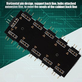 Computer Fan RGB Hub, PC MOD Motherboard 10 Channel RGB Hub, RGB Fan Extension Cable for PC Desktop Computer Motherboard (5V 3-pin)