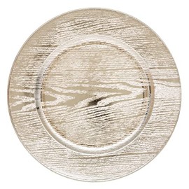 FEERIC CHRISTMAS - La Maison des couleurs Round Serving Plate, Wood Effect, Gold, Diameter 33 cm