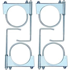 CAROTUPY 4" Universal Exhaust Clamp with Hanger, Muffler Hanger Exhaust Hanger for Automotive (4 Pcs)