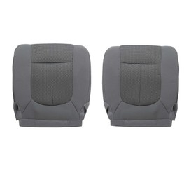 Priprilod Gray Cloth Driver & Passenger Side Bottom Cloth Seat Cover Compatible with Ford F250 F350 F450 F550 XLT 2011 2012 2013 2014 2015 2016