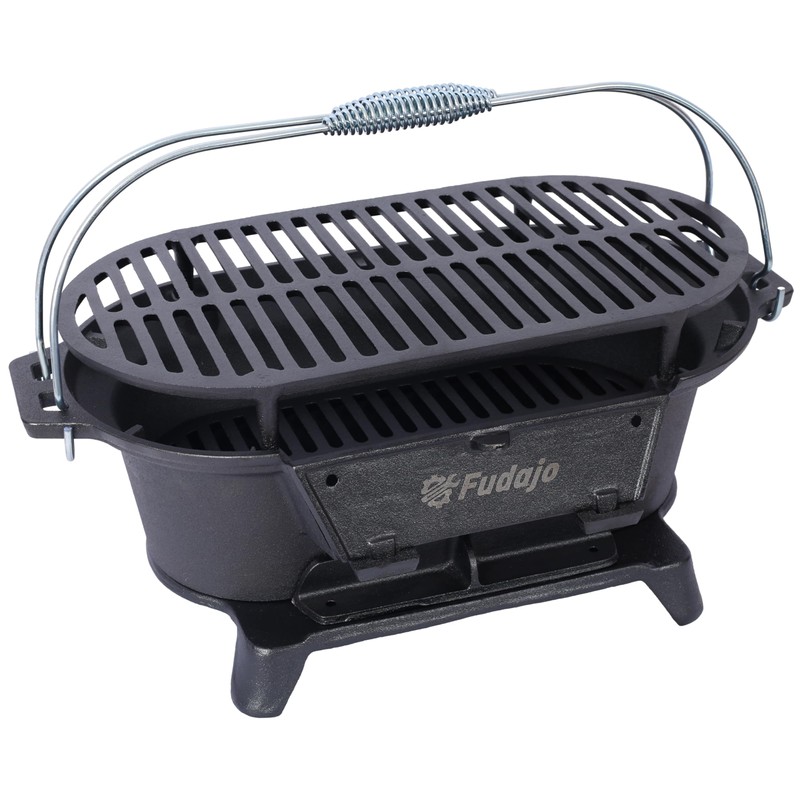 ESPIDOO Fudajo Portable Outdoor Grill: Metal Charcoal BBQ with Foldable