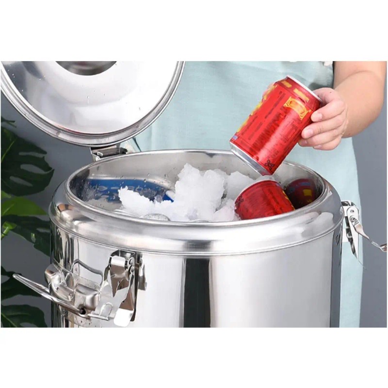 SOCOTIDE 12L Stainless Steel Insulated Stockpot With Lid For Soup