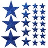 Zlettery 30pcs Blue Star Iron on Patches, 3 Sizes Star