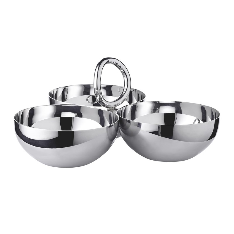 EDZARD Apura Snack Bowl Diameter 22 cm Stainless Steel Highly