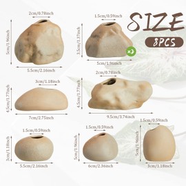 Norme 8 Pcs Aquarium Plant Pots Ceramic Aquarium Plant Holder Aquatic Cup Holder Aquarium Planter Fish Tank Decorations for Plants Cultivation