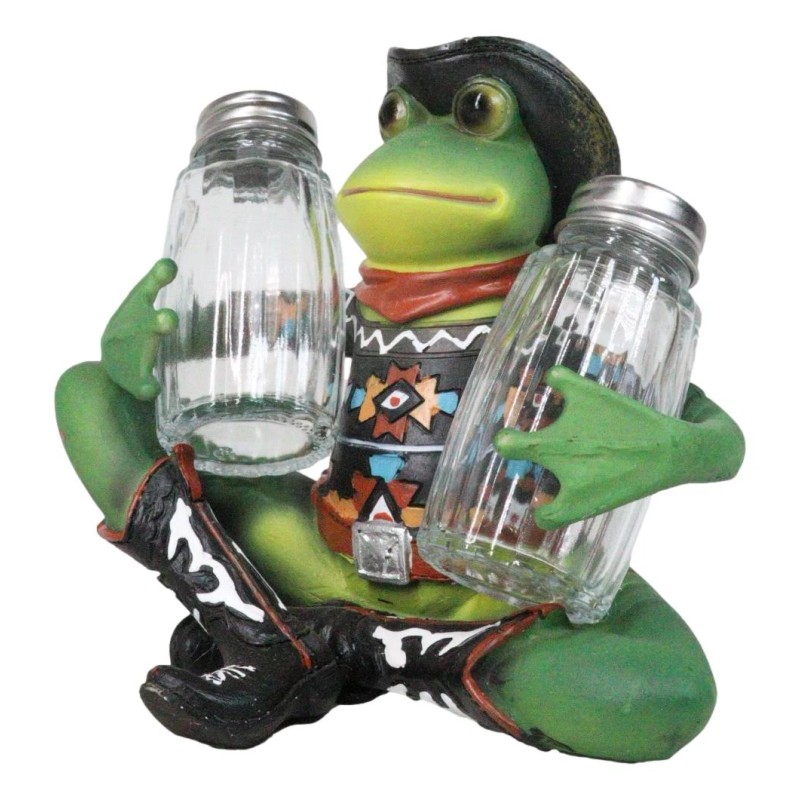 Cowboy Toad Frog With Hat Boots And Southwest Serape Salt