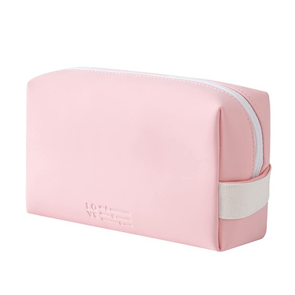 Cosmetic Bag Women's Pencil Case Makeup Bag Toiletry Bag Makeup Bags Waterproof Organiser Multifunctional Case PU Leather Toiletry Bag for Women Men Pink