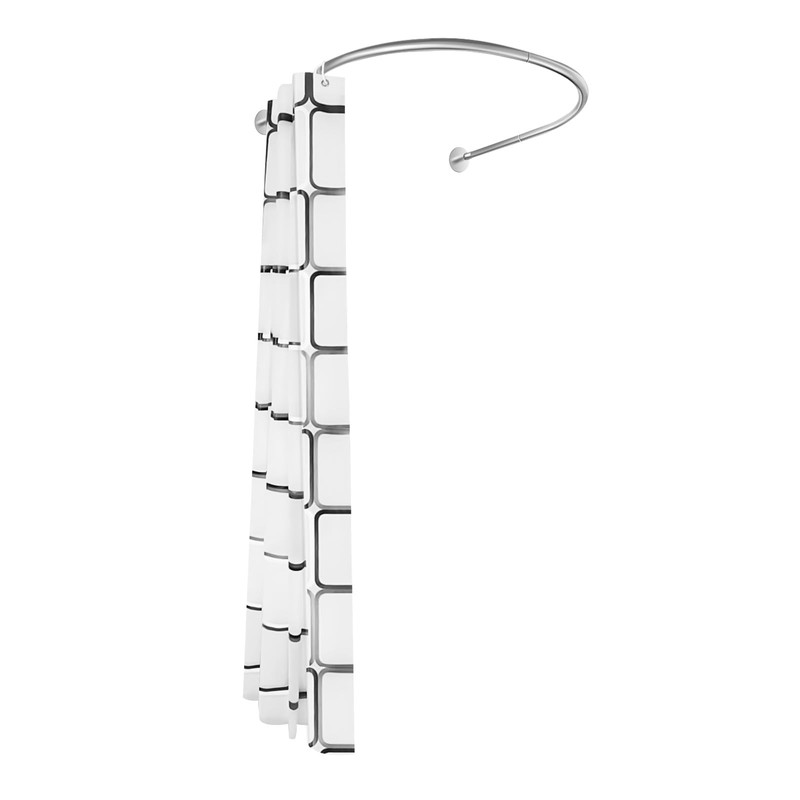 U Shaped Shower Curtain Rod Adjustable Stainless Steel U Shape