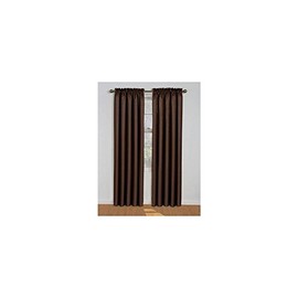 Eclipse Window treatments Curtains - Curtains for Living Room and for Bedroom - Black Out Pannel With Rod Pocket - Blocks Out Over 99 % of Light - Thermal Coating - 42 x 63 - Dark Brown - 1 Pannel