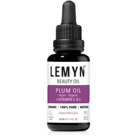 Lemyn Organics Plum Kernel Face Oil |Supercharged with Vitamin C & E | Freshly Made | Luxurious Hydration & Glow | Organic & Natural | Handcrafted Freshness from Santa Barbara, CA