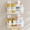 TAILI Shower Caddy Suction Cup, Heavy Duty Bathroom Organizer, Removable
