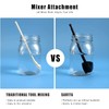 4Pcs Resin Mixer Paddles,Epoxy Mixer Attachment for Drill,1/4" Drill Reusable