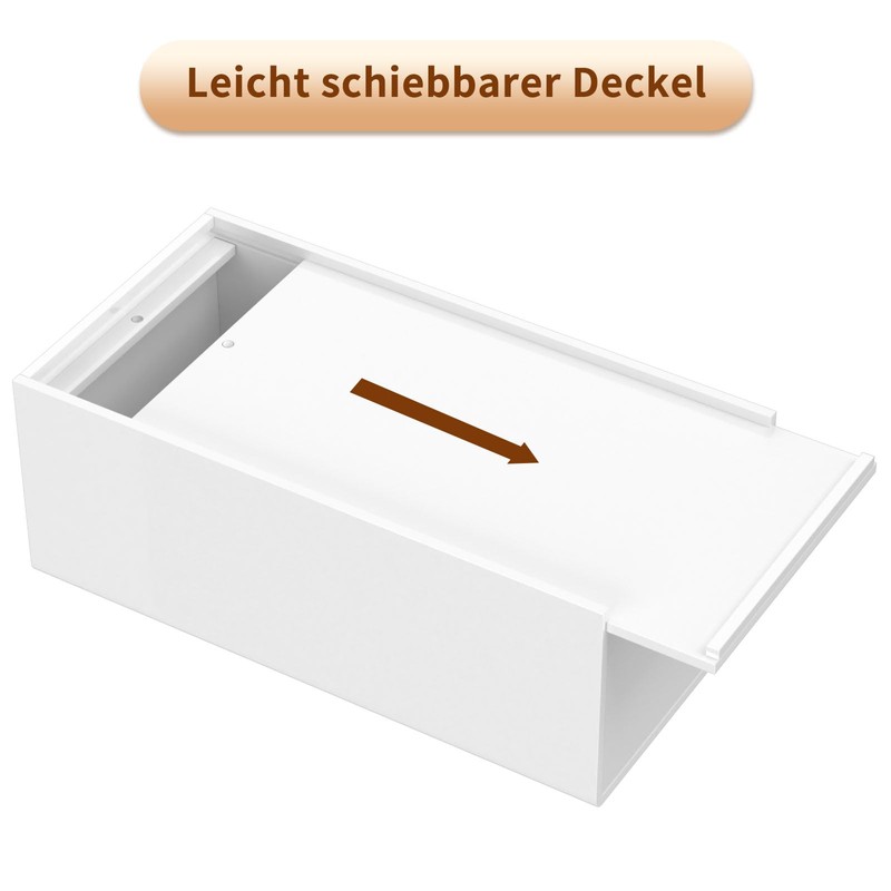 AITEE Acrylic Cosmetic Tissue Box: 25 x 13 x 9