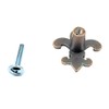The Rustic Touch Fleur-de-lis Cabinet Knobs, Copper Patina Finish, Decorative