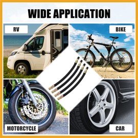 Partuto 4pcs Flexible Dual Valve Stem Extender Pipes 8.3" for Car Truck RV Replacement
