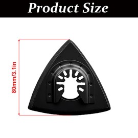 130 Pieces Multi Tool Sanding Pad Set, 5 Pieces Triangular Sanding Pads and 125 Pieces Sandpapers for Wood Metal Plaster Surface Polishing Sanding (B)