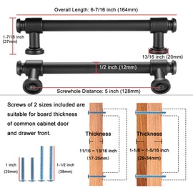 KOOFIZO 10 Pack 5 Inch Black and Gold Cabinet Pulls Matte Black and Brushed Gold Cabinet Handles P11 Kitchen Cabinet Hardware for Cabinets Drawer Dresser Cupboard Bedroom Bathroom