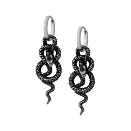 HAQUIL Snake Earrings, Vintage Retro Gothic Snake Serpent Totem Hoop Dangle Drop Earrings, Goth Jewelry Gift