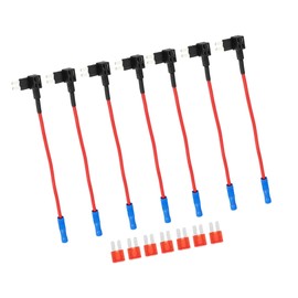 REPAIROCK 1 Set Universal 7pcs Car Fuse Tap Add a Circuit Adapter 12V with 7pcs 10A APT APR Blade Type Fuse Auto Replacement Parts