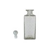 Creative Co-Op Reclaimed Etched Square Glass Decanter, Clear