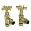 Hot Flow | Bayou Cross-Head Traditional Manual Radiator Valves (Pair)