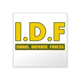 CafePress IDF Israel Defense Forces3 Colorize Big Sticker Square Bumper Sticker Car Decal
