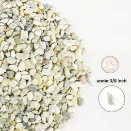 CONSDAN 24 LBS Natural Gravel for Fish Tank, StoneCreek Betta Fish Aquarium Gravel, Vase Filler, River Rocks, Fish Tank Decorations, Perfect for Aquarium Decor, Fish Tank, & Indoor Plant, Jade
