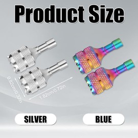 4pcs Drone Controller Sticks, Aluminum Drone Control Joystick Detachable Thumb Rocker Replacement Compatible with DJI Mini 3 Pro DJI RC Smart Controller Accessories (Silver, Multicolor)