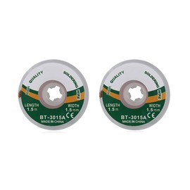 Tiardey 2pcs Solder Wick,Desoldering Wick Used to Remove The Solder and Disassemble Electrical Components,No-Clean Solder Wick Braid (W:3mm.L:60')