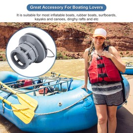 Boat Air Valve, Kayak Valve Replacement 1 Piece PVC Air Gas Valve Cover Replacement for Dinghy, Inflatable Boat, Kayak Canoe, #204