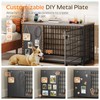 YATINEY Foldable Dog Crate Furniture, 47.2" Dog Crate with DIY