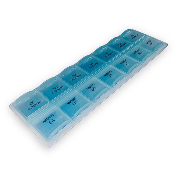 All-around24 Pill Box 7 Days 2 Compartments Pill Box 7 Days Medicine Box Morning Evening 14 Compartments Pill Box Medicine Dispenser Tablets Weekly Box Tablet Box (Pack of 1)