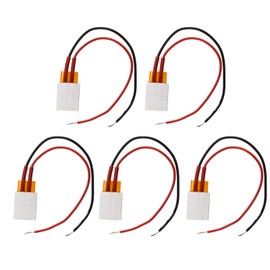 5Pcs PTC Heating Plate Aluminum Alloy Ceramic Thermostatic PTC Heating Element 200℃ Red Black Cable 24V
