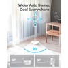Candy Standing Fan for Bedroom, 3 Heights Adjustable Pedestal Fan